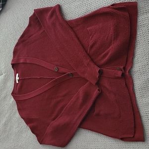 Madewell burgundy cardigan, size large